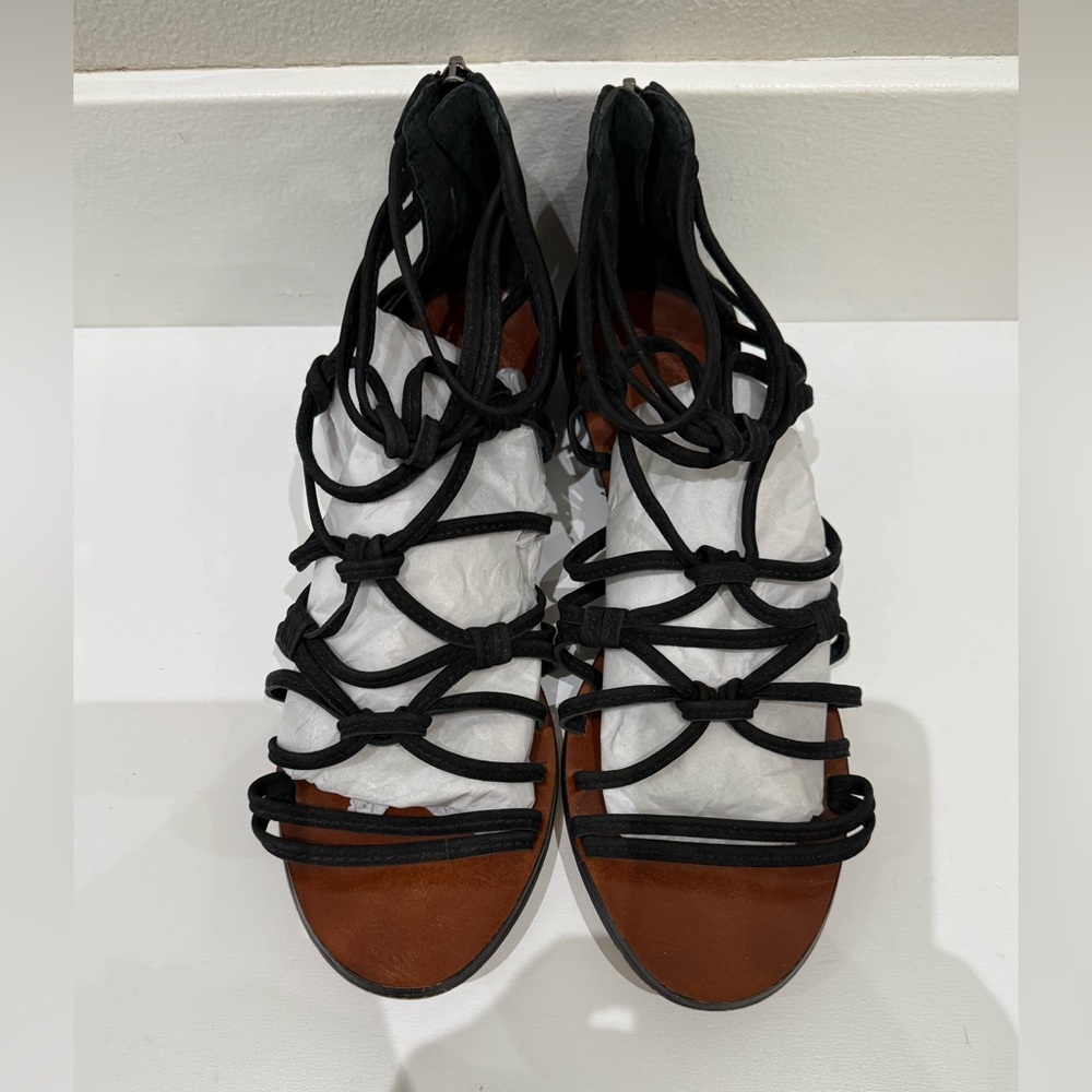 Vince Camuto cage sandals in black size 7.5/38 - Picture 2 of 6